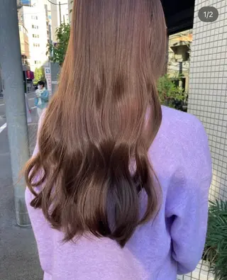 ロング ✨色持ちの良い艶 カラー✨蟹江真世のヘアスタイル