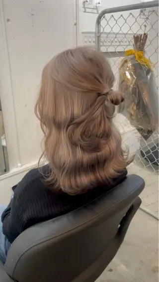 セミロング ヘアアレンジ EDeN まりなのヘアスタイル