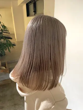 ミディアム カラー 暖色カラー🍒 ケアブリーチ/akiのヘアスタイル