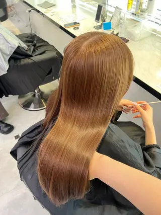 ロング カラー 愛され暖色♥️モテ 艶髪♥️りなのヘアスタイル