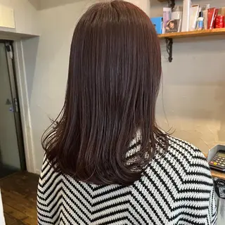 ミディアム カラー ツチダ カホのヘアスタイル
