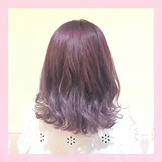 ミディアム カラー plum.所属・🍒前川 🍒のヘアスタイル