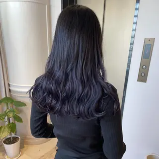 ロング カラー ヘアアレンジ 韓国ヘア🖤 YURINAのヘアスタイル