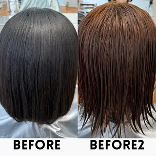 セミロング カラー ブリーチなしWカラー レイヤー/KOHNOのヘアスタイル