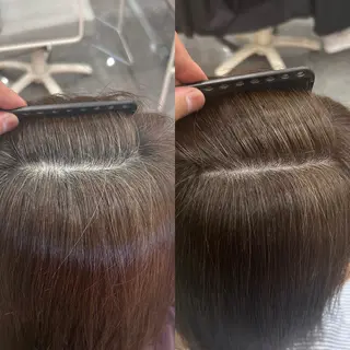 カラー 太白区白髪ぼかし/ ボブカット/千葉達人のヘアスタイル