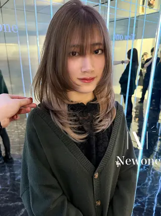 ミディアム 🐺立川のウルフ屋 さん🐺おかみ🐺のヘアスタイル