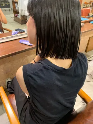 ミディアム カラー 落合 妙佳のヘアスタイル