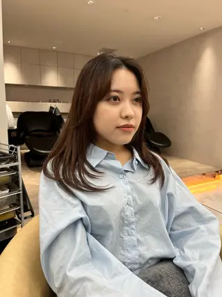 セミロング カラー 池袋/似合わせ/縮毛 髪質改善【ugen】のヘアスタイル