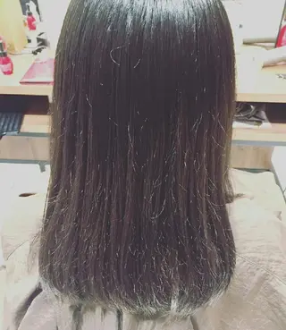 ミディアム カラー EARTH所沢店長 髪質改善 岡本 勇人のヘアスタイル