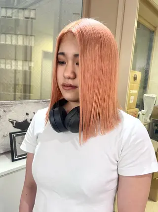 カラー 渋谷🎨ハイトーン× エクステ🎨レンのヘアスタイル