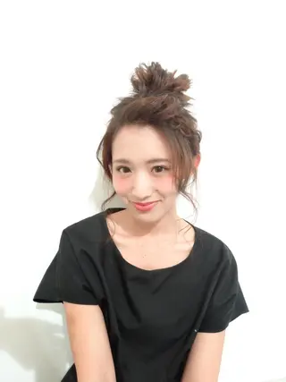 セミロング ヘアアレンジ _WHITE高槻所属・_WHITE高槻店 yusukeのヘアスタイル