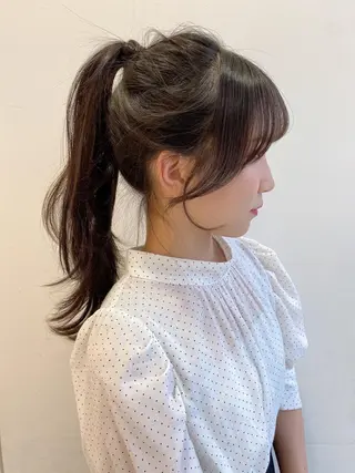 ロング ヘアアレンジ 店長/mao/ 前髪/顔周りカットのヘアスタイル