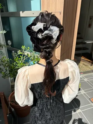 ヘアアレンジ レイヤーカット /透明感/千葉怜寿のヘアスタイル