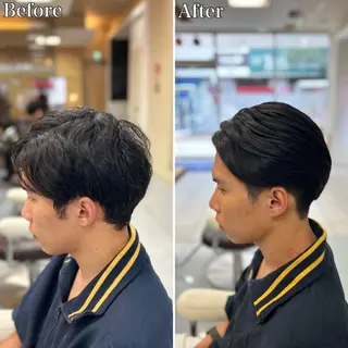 セミロング パーマ メンズ 🔮メンズ縮毛矯正 毛流れパーマ💎竹永のヘアスタイル