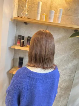 ミディアム カラー ハイトーンカラ ー/小川のヘアスタイル