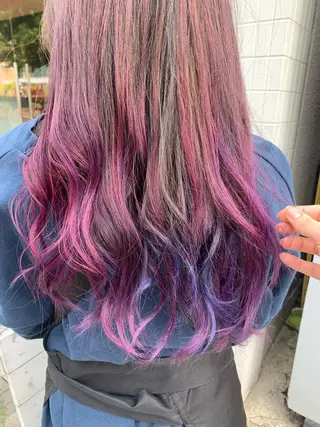 セミロング カラー ヘアアレンジ FRAME+spa&hair roomなんば駅前店所属・🌸MAYU🌸 ハイトーン➕レイヤーのヘアスタイル