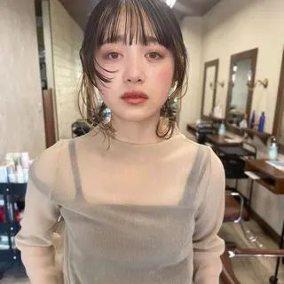 ミディアム カラー 高橋 みく/ minim 暖色のヘアスタイル