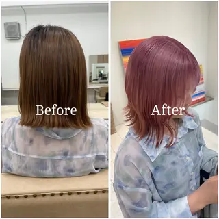ミディアム カラー ムラ修正/ ハイトーン💖Riaのヘアスタイル