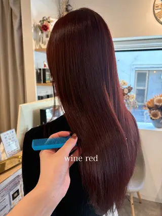 ロング カラー akane/ 縮毛矯正/暖色のヘアスタイル