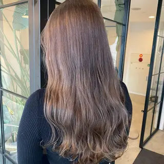 ロング カラー ヘアアレンジ ベージュカラー🧸/ 松崎/東区/田中理沙のヘアスタイル