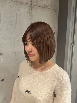 ミディアム カラー ヘアアレンジ 髪質改善・艶カラー・ ボブ・リクト💥のヘアスタイル