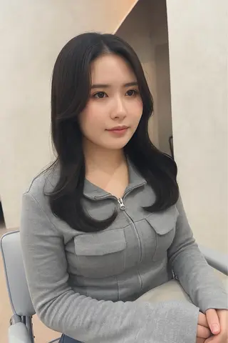 セミロング ✨韓国ヘア✨ レイヤー✂️鎌倉楓麻のヘアスタイル