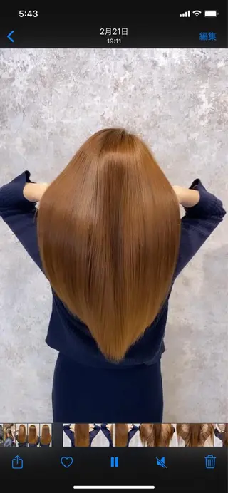 ロング 粕川 達哉のヘアスタイル