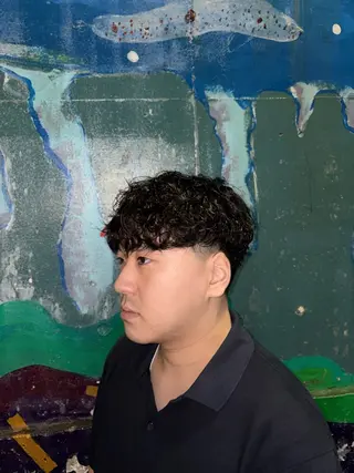 ミディアム 滝本 承太朗のヘアスタイル