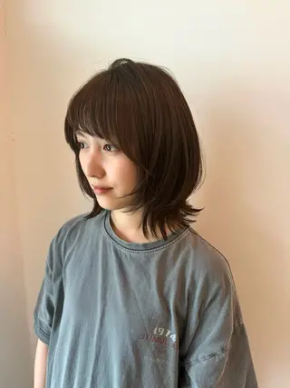 ミディアム カラー フラム所属・WATANABE MISAKIのヘアスタイル