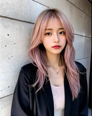 セミロング カラー La fith hair ray 札幌店所属・顔まわり/W カラー/リョウのヘアスタイル