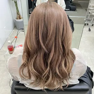 ロング カラー パーマ ヘアアレンジ メンズ キッズ ネイル マツエク・マツパ アイブロウ 透明感ワンカラー梅田 ダブルカラー/川上のヘアスタイル
