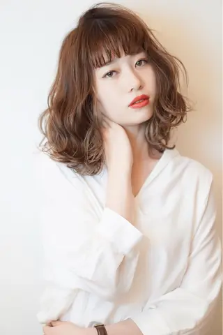 ミディアム カラー ディレクター ノナカのヘアスタイル