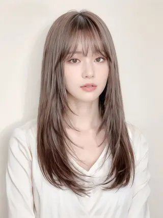 セミロング 美髪矯正💎副店長 💎ミツキのヘアスタイル