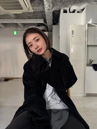 ショート カラー 伶風/ボブ/ ヘーゼルベージュのヘアスタイル