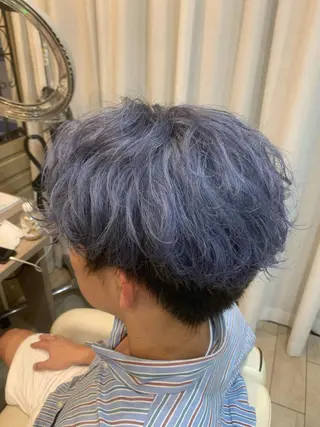 カラー メンズ 透明感カラー/ くびれヘア/館岡俊平のヘアスタイル