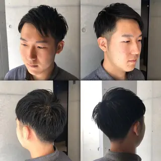 ショート メンズ ブリーチ縮毛矯正/ デサキ ショウヘイのヘアスタイル