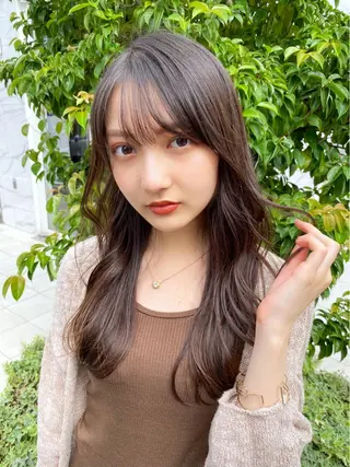 セミロング 新宿/韓国風レイヤー 髪質改善/渋谷直樹のヘアスタイル