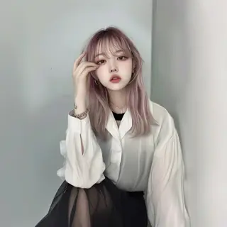 セミロング カラー Lucia 植田泰介のヘアスタイル