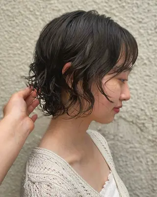 ショート パーマ mito.ボブ/ ショート　みなよのヘアスタイル