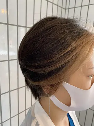 ショート カラー ハットリ /北習志野のヘアスタイル