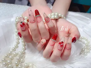 ネイル ネイルサロンAiri 長さ出し·シンプルのネイルデザイン