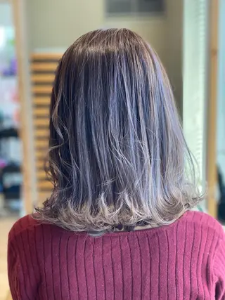 セミロング カラー 関口 友行のヘアスタイル