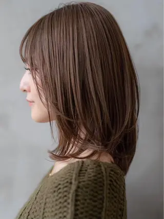 ミディアム 韓国ヘア/ベージュ カラー/髪質改善/涼のヘアスタイル