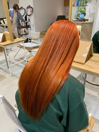 セミロング カラー yate'/ Wカラー/小出捷也のヘアスタイル