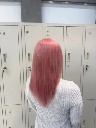 ロング カラー ヘアアレンジ ミルクティー/ピンク カラー/ みう🎀のヘアスタイル