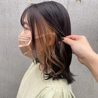 ミディアム カラー 🪭risa 暖色/レイヤー🪭のヘアスタイル