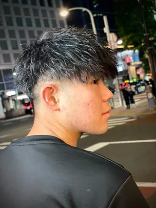 ショート パーマ メンズ 浅見 天翔のヘアスタイル