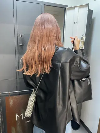 ロング カラー カットモデル/ ハイトーン/ゆうあのヘアスタイル