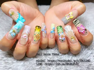 ロング NAILSALON 🍔Timna🍟のネイルデザイン