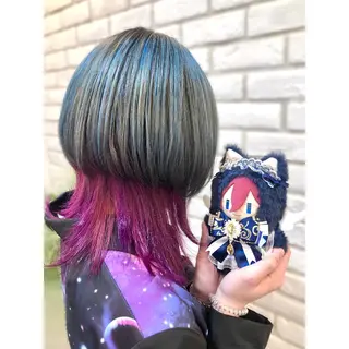 ミディアム 推しカラー✨ オタク美容師ユウカのヘアスタイル